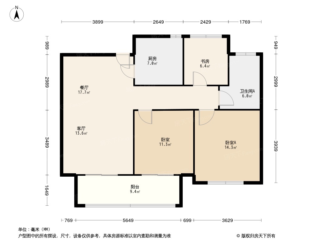 春江明月一期户型图图片