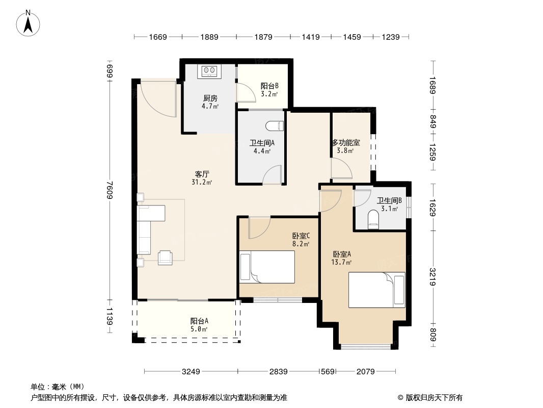 重庆金科空港城户型图图片