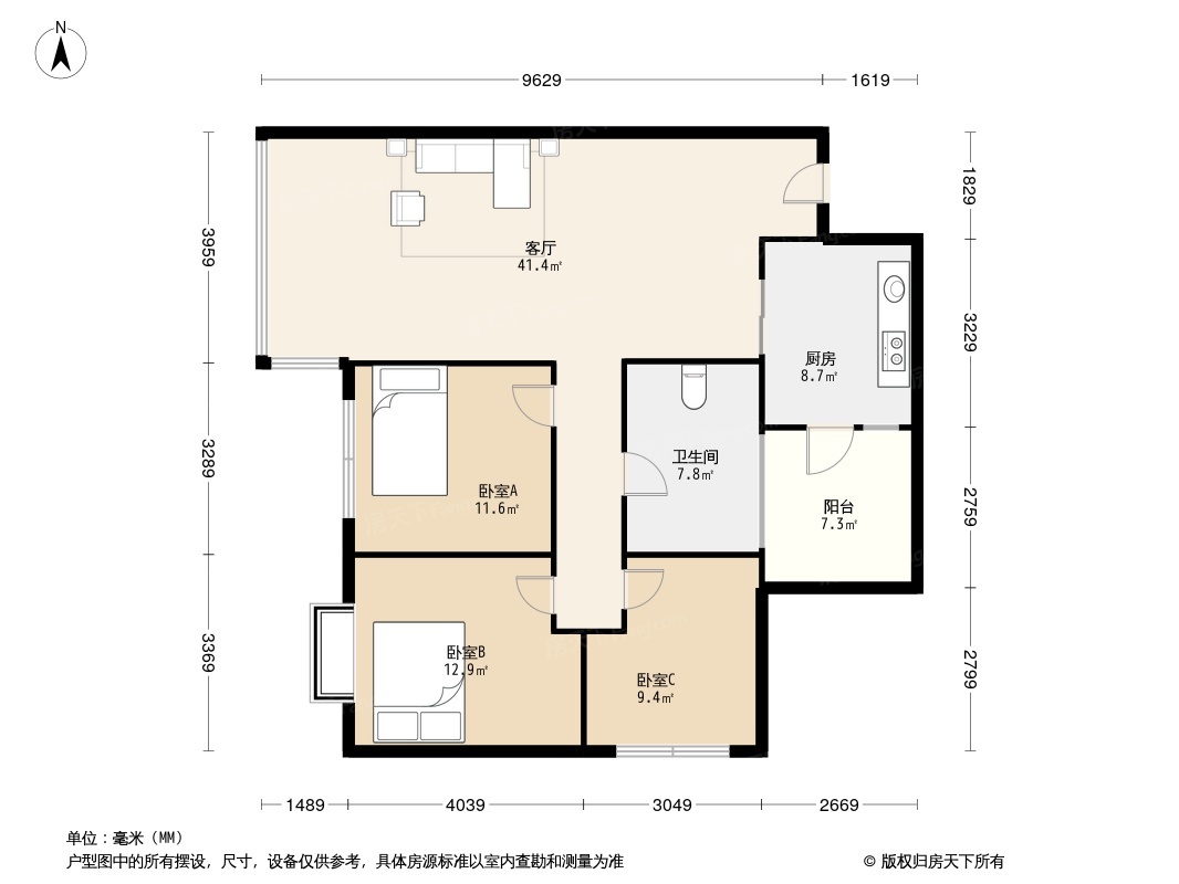 世茂城户型图图片