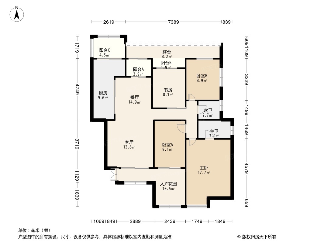 橘郡礼顿山 户型图图片