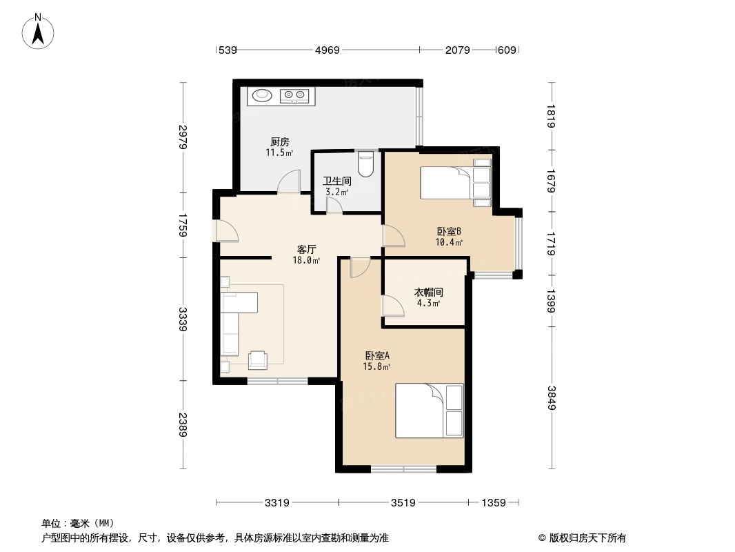 滨河沁月户型图片