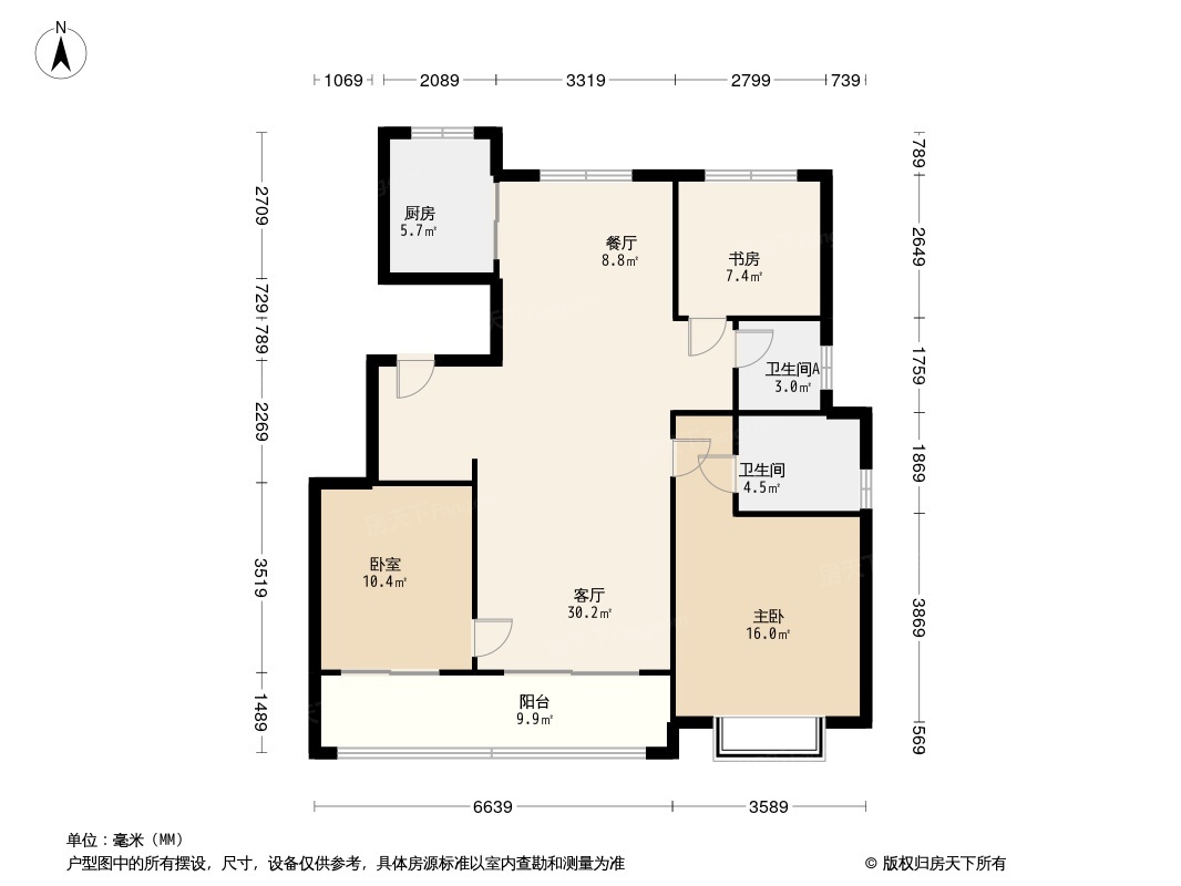 诸暨中茂府户型图图片