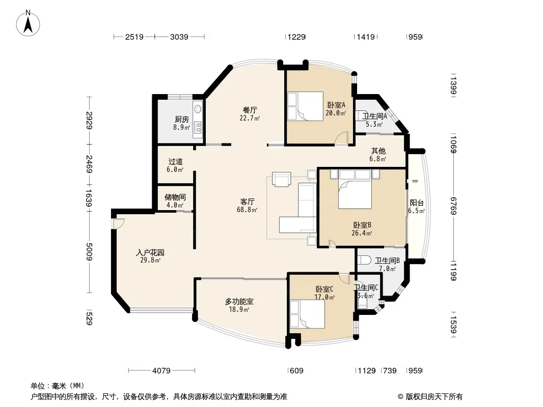 雅郡花园会展宫寓户型图