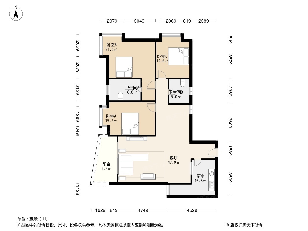 东方凤雅名苑户型图图片