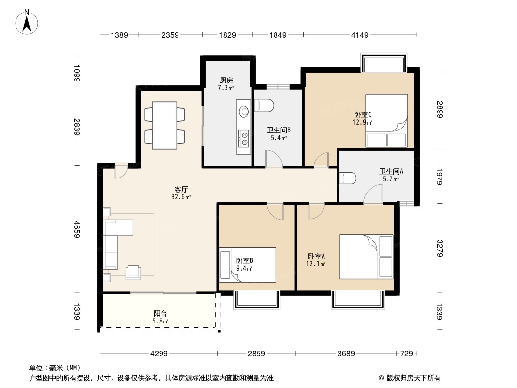 哈密汇景苑户型图图片