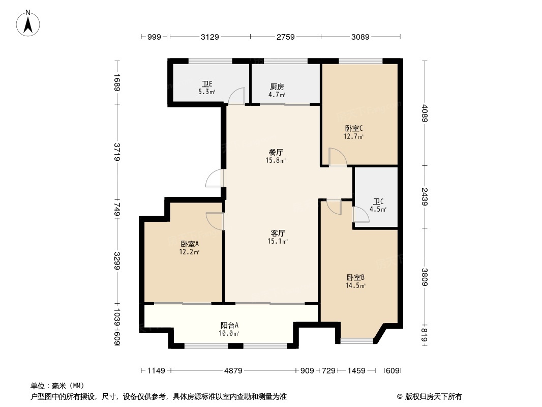 阳光海岸二期户型图图片