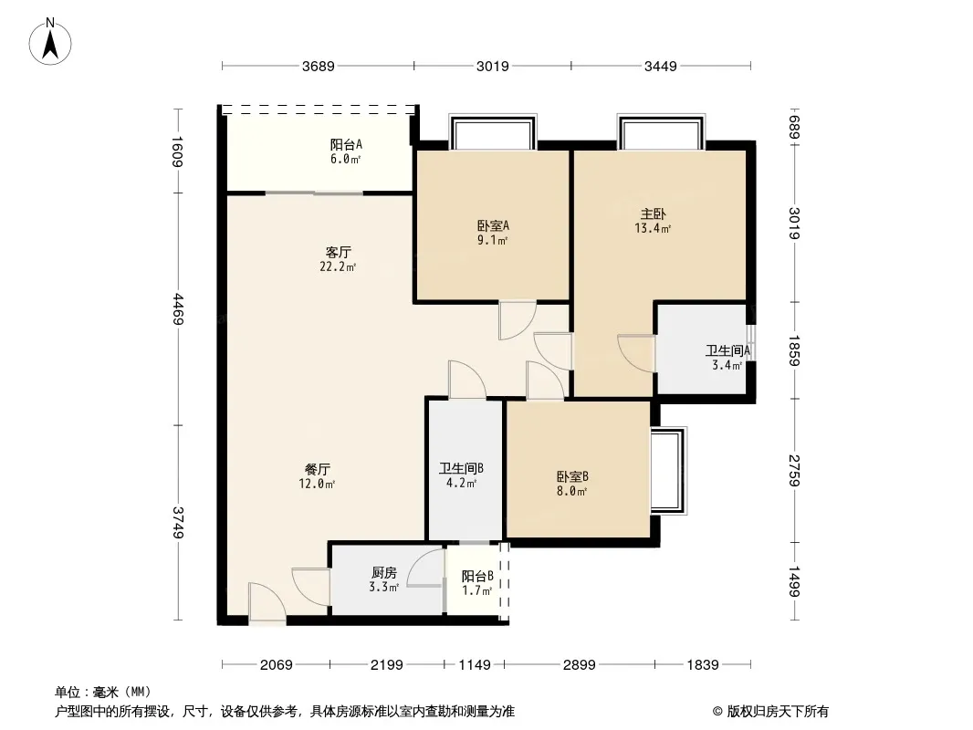 深度解析:保利御江南96㎡户型在售