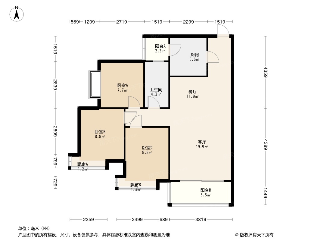 新世纪颐龙湾户型图图片