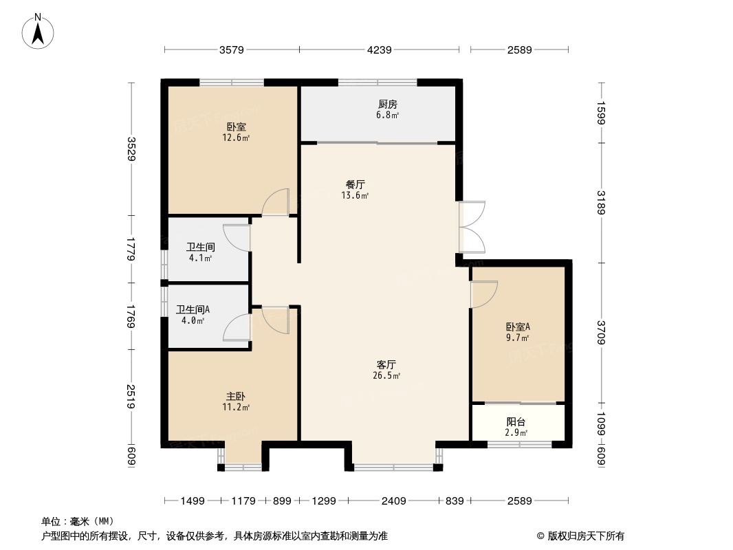 饶阳泰华丽景福苑户型图