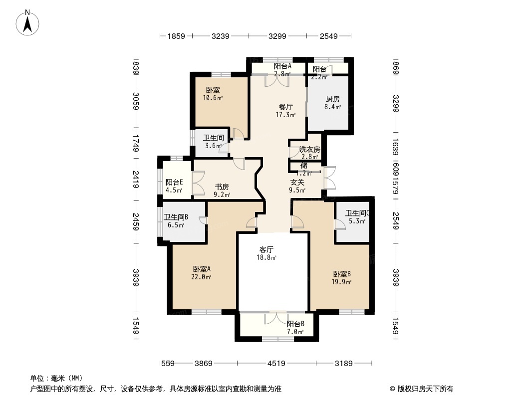 扬州运河一品户型图图片