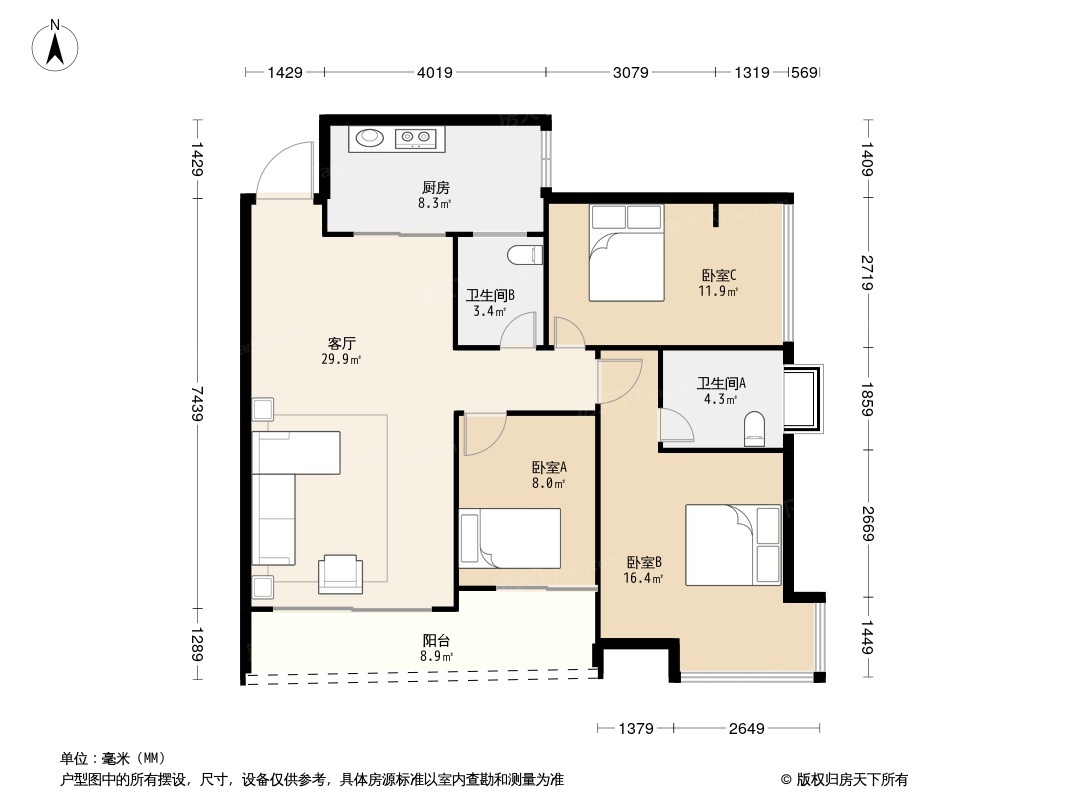 红树福苑户型图图片