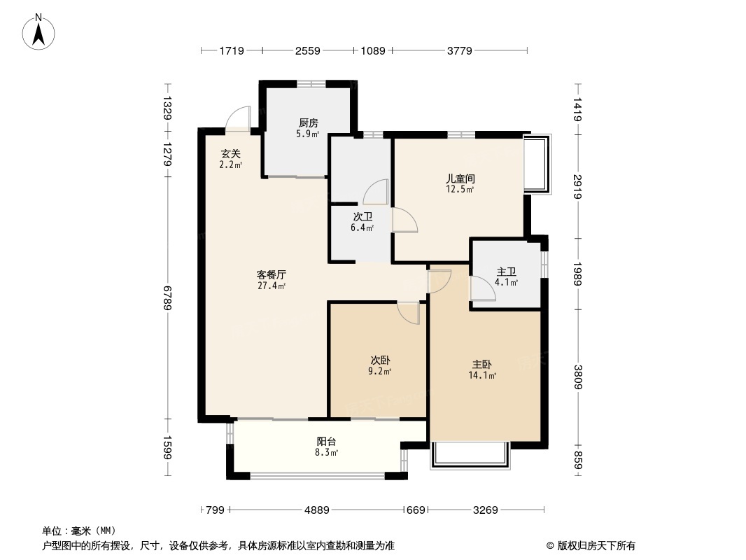 牡丹招商公园学府户型图