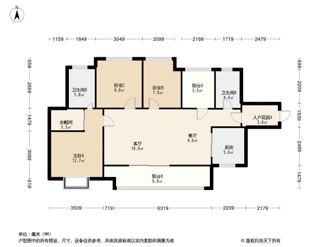 博爱湖一号户型图图片