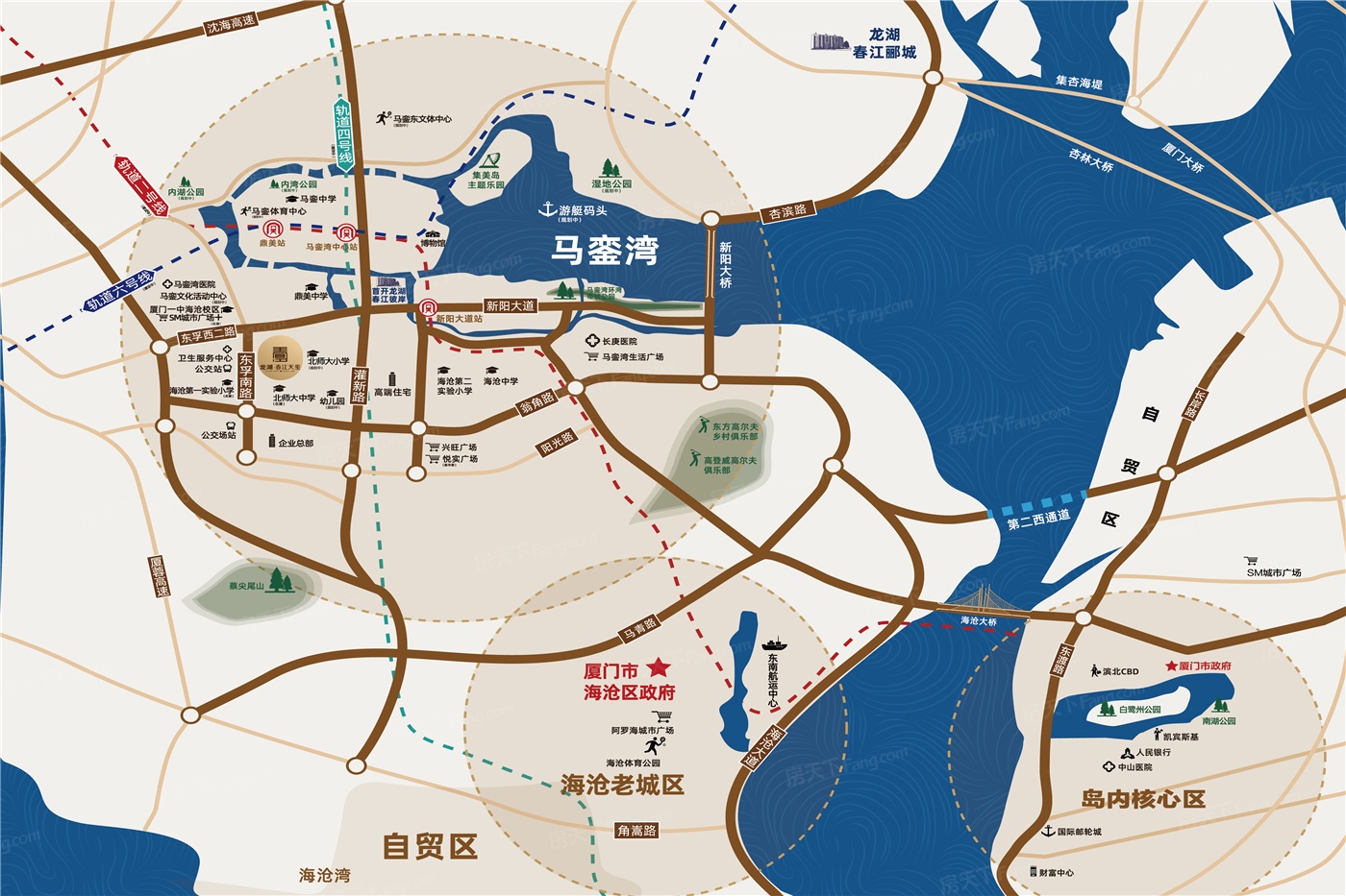 龙湖·春江天玺——海沧马銮湾片区热门高性价比楼盘测评