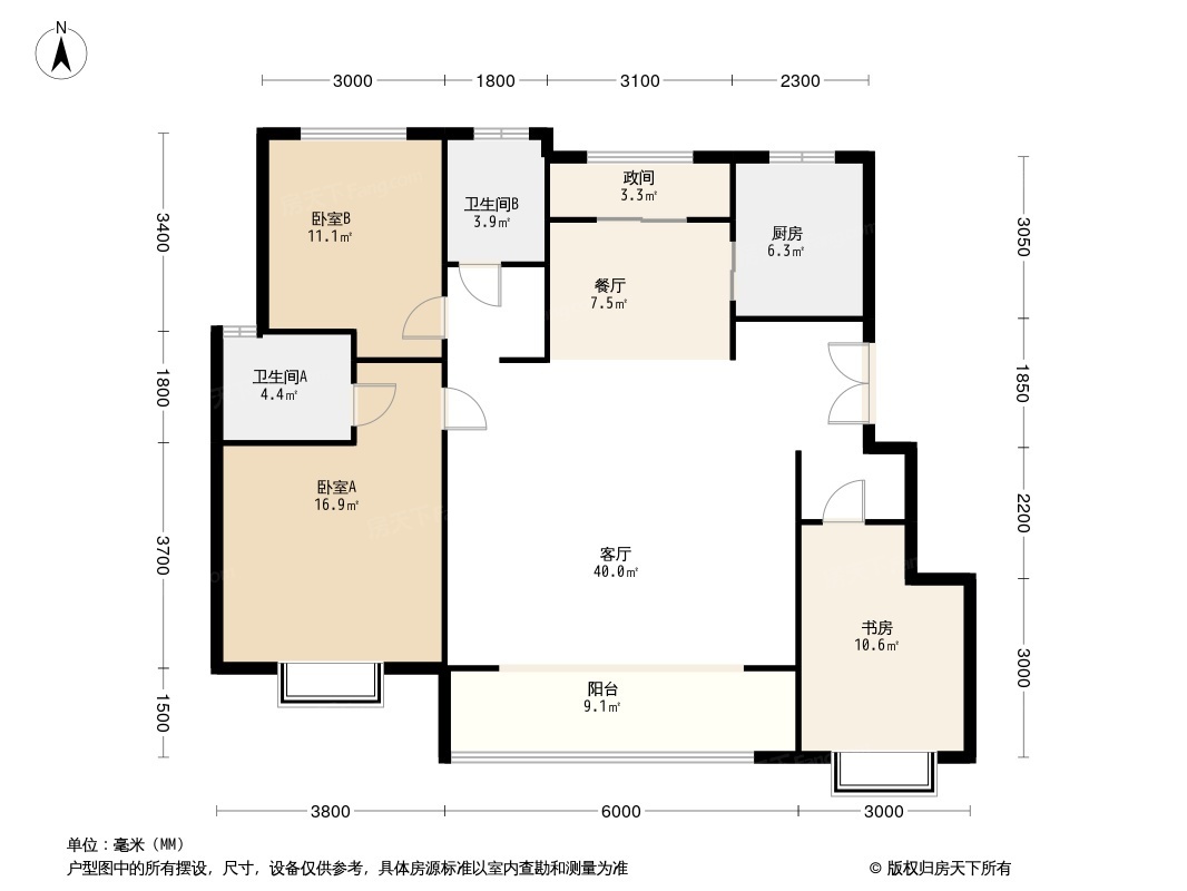 观山海户型图图片