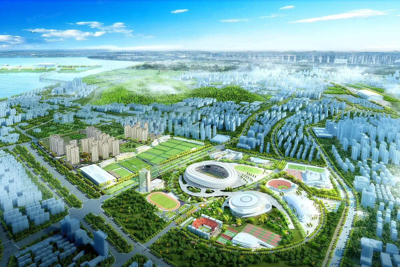 万达体育新城位于甘井子区体育中心北侧_万达体育新城-大连房天下