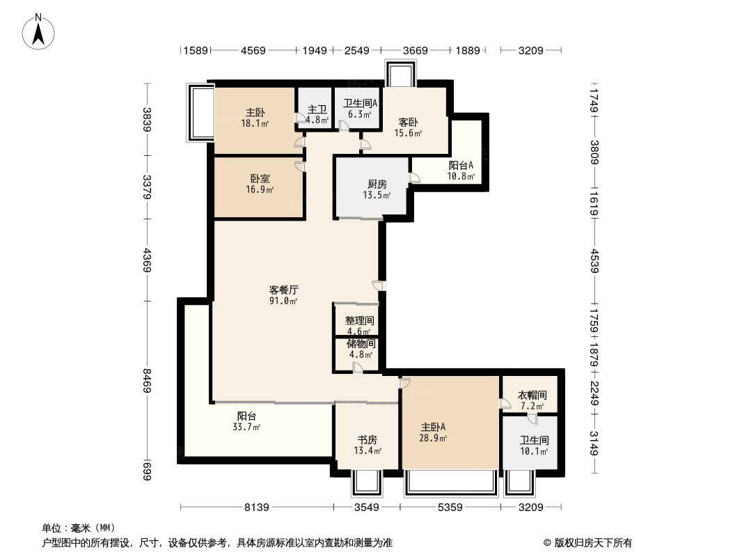 中欣楚天御府户型图图片