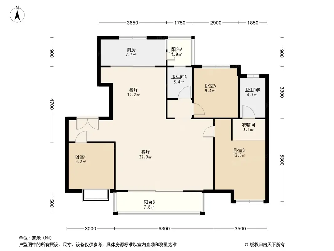 连云港珑樾府户型图图片