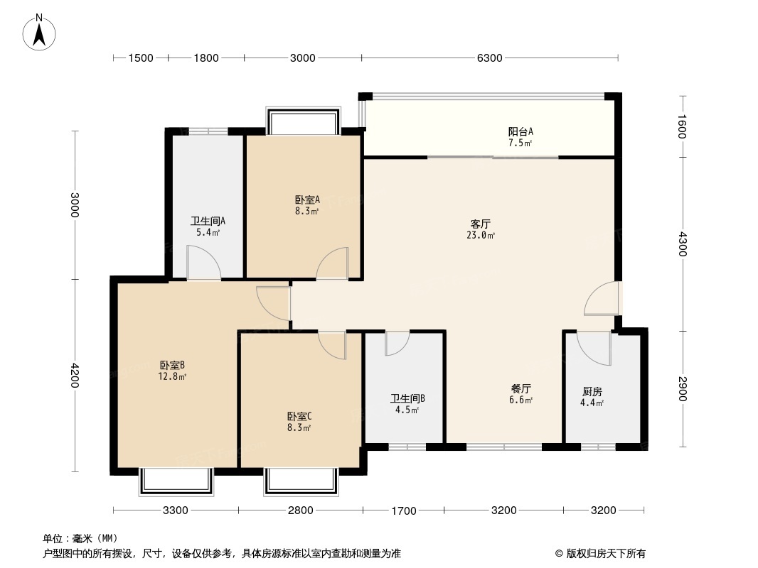 金众麒麟公馆户型图图片