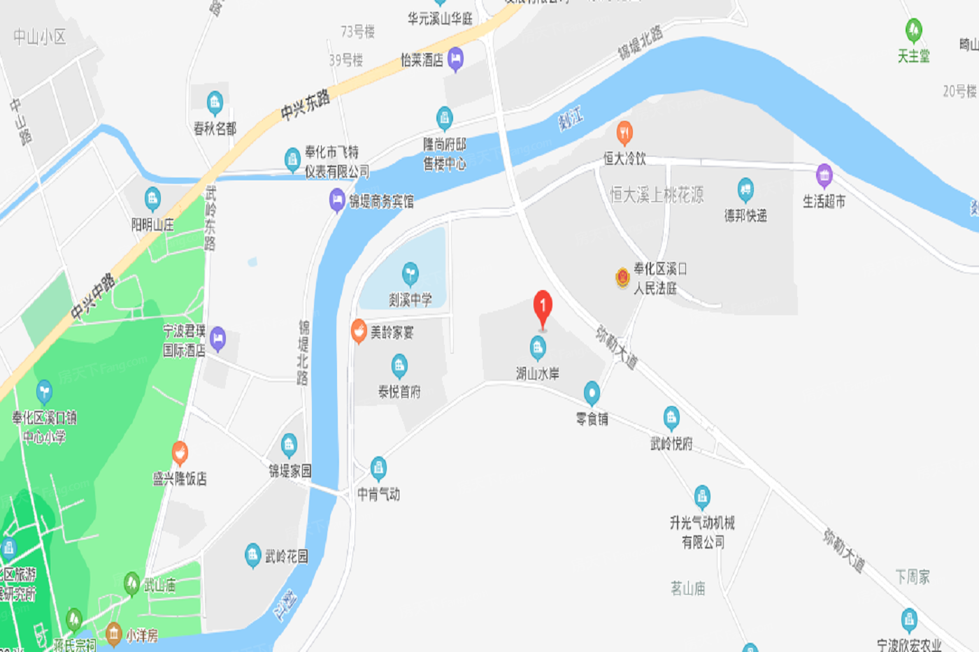 溪口湖山7号地块图图片