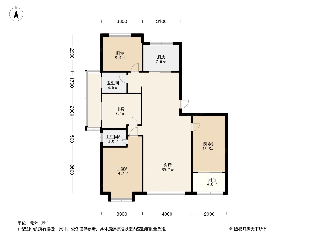 锦荣府户型图图片