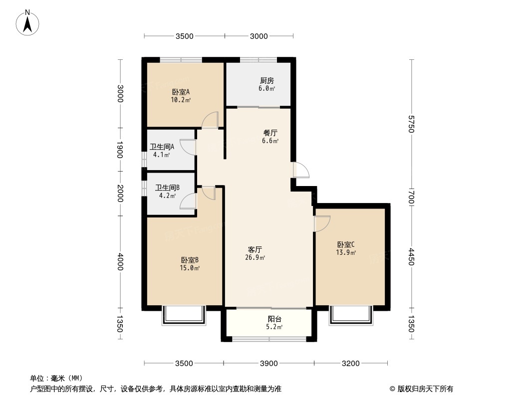 丰润万润府 户型图片