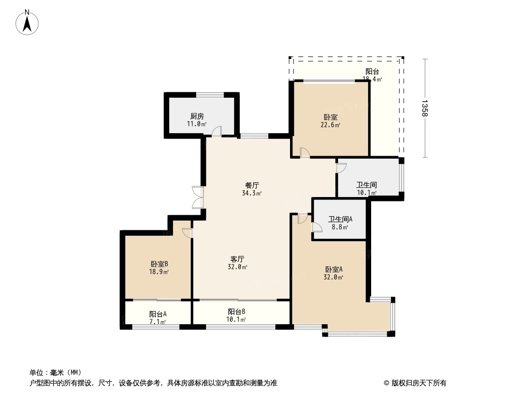 中恒公园华府户型图图片