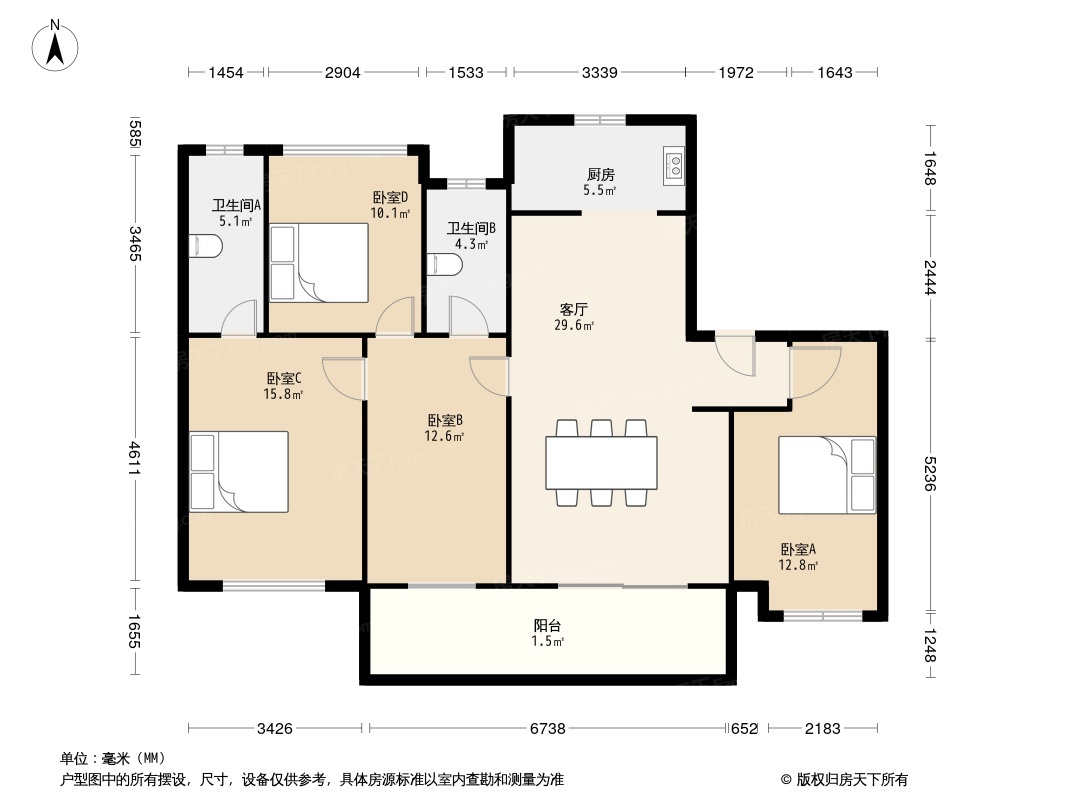 大江东宝龙广场户型图图片