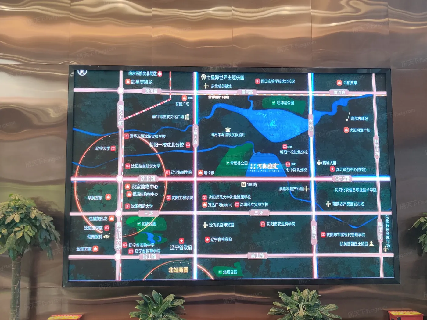 实景图:售楼处内部区位图