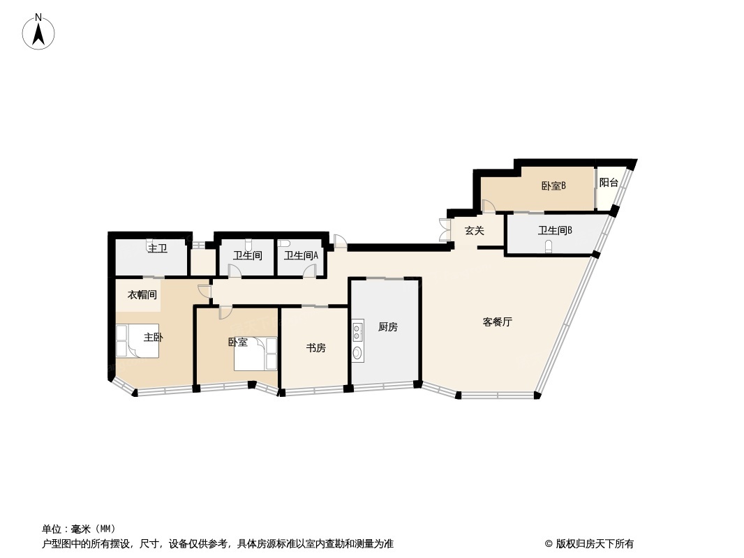 海天公馆户型图图片