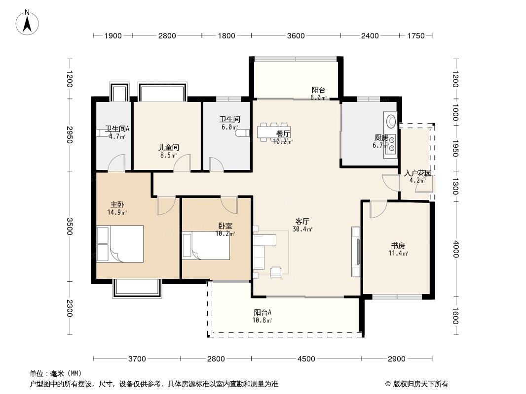 融创书院豪庭户型图图片