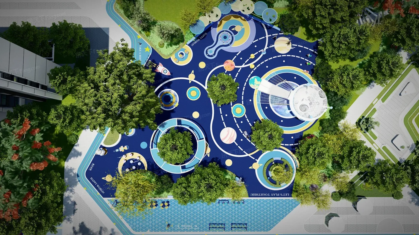 湾上一品儿童游乐区鸟瞰图