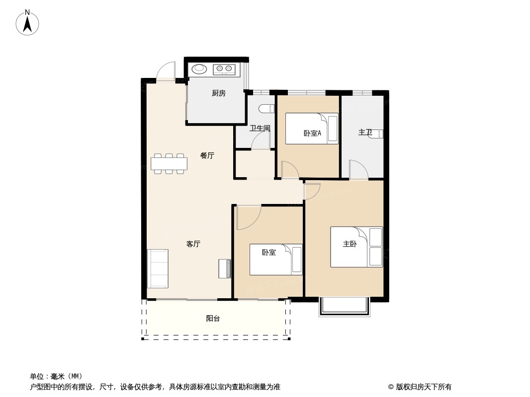 响水中奥尊府户型图图片