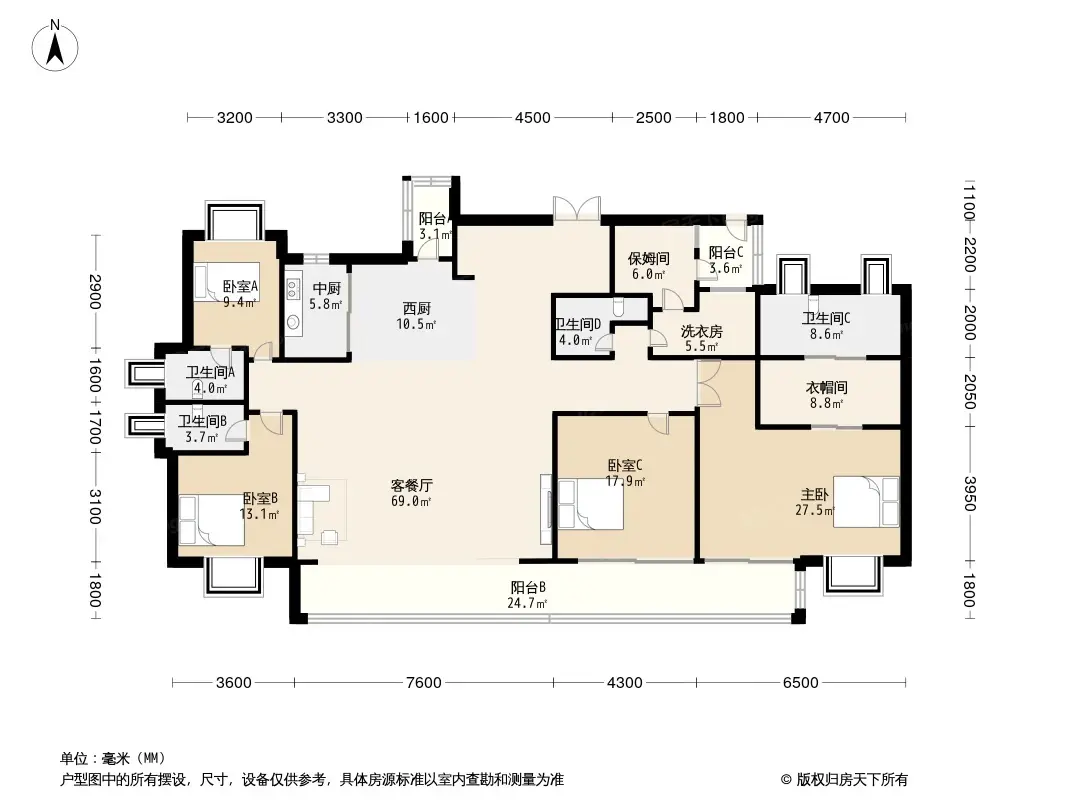 朝朝暮暮建面約126142㎡大平層在售均價22萬平米