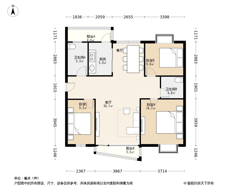 苍南君悦豪庭户型图图片