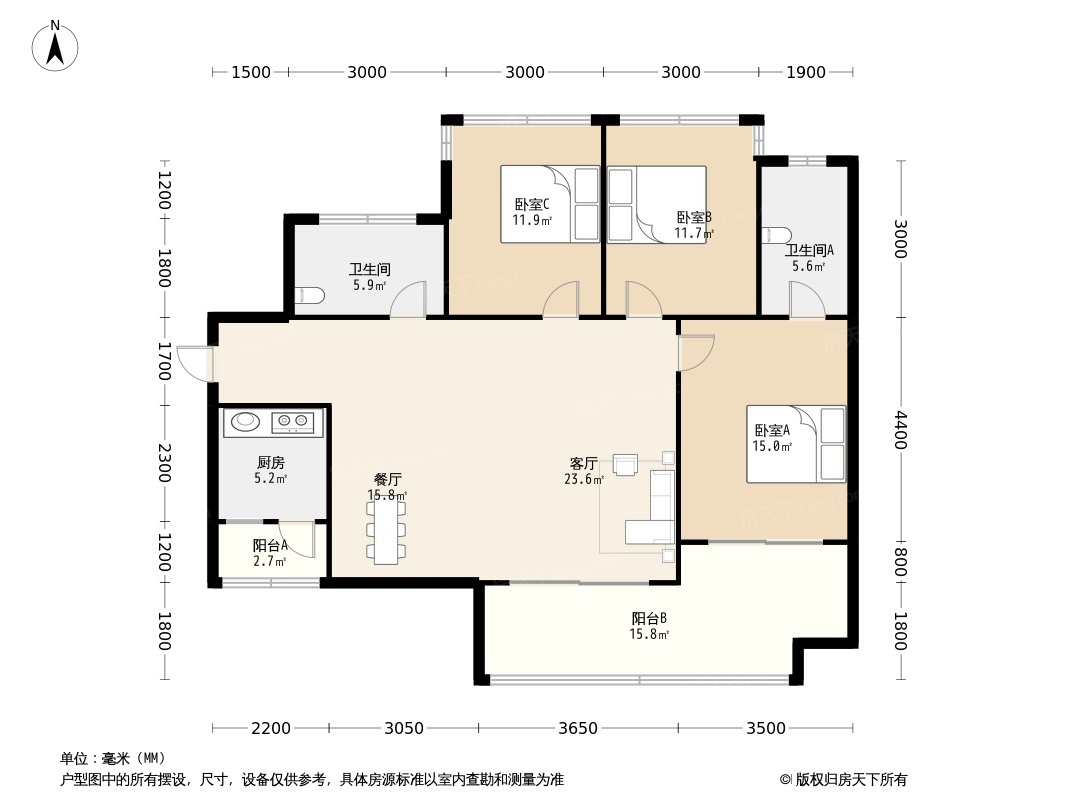 绵州水郡三期户型图图片