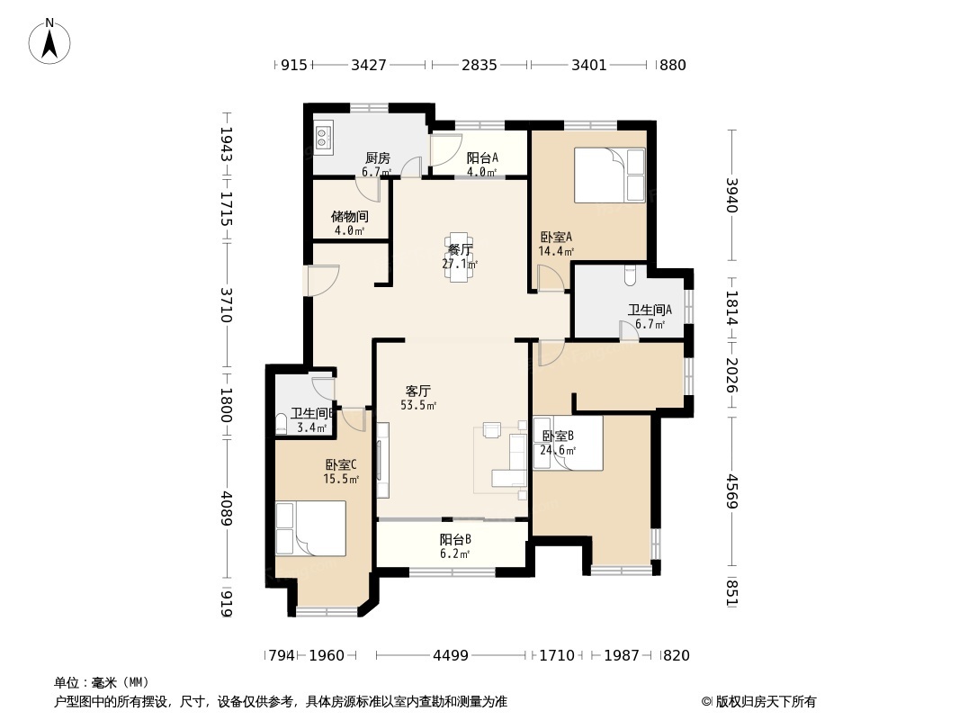 沈阳万科柏翠园户型图片