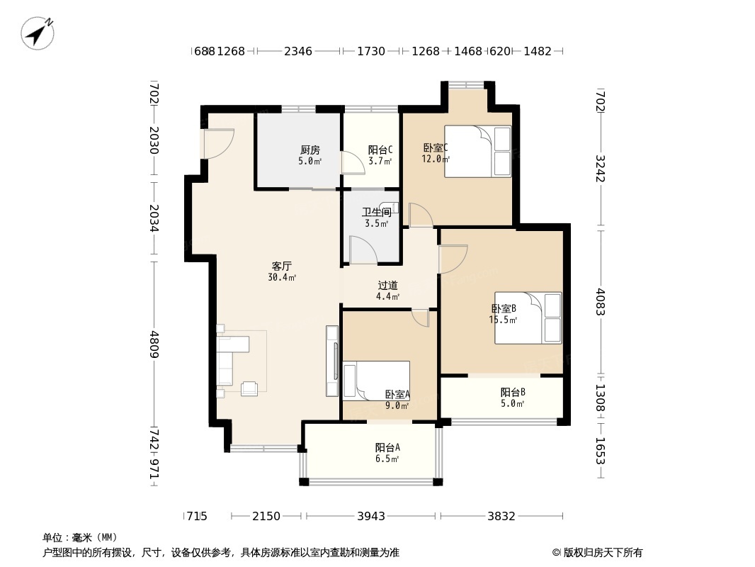 江泉国际三期户型图图片