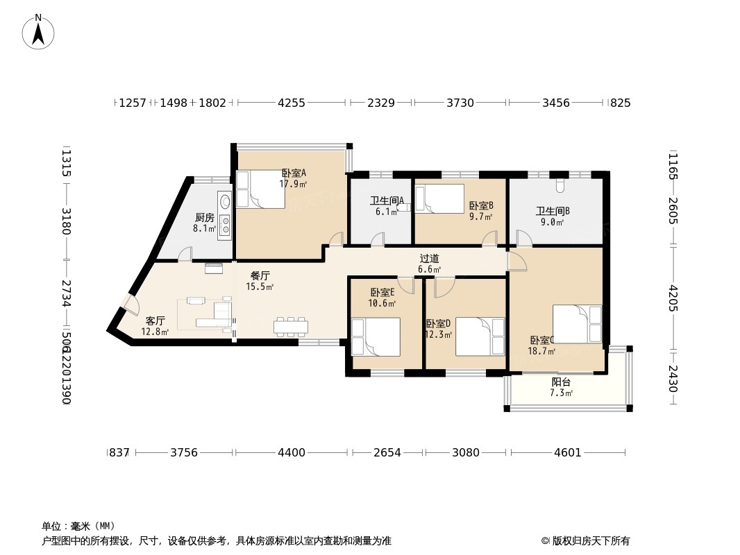 半岛花园户型图图片