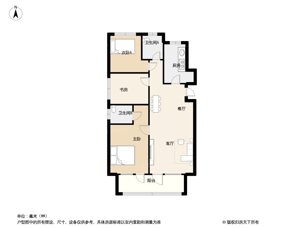 西安润馨怡园户型图图片