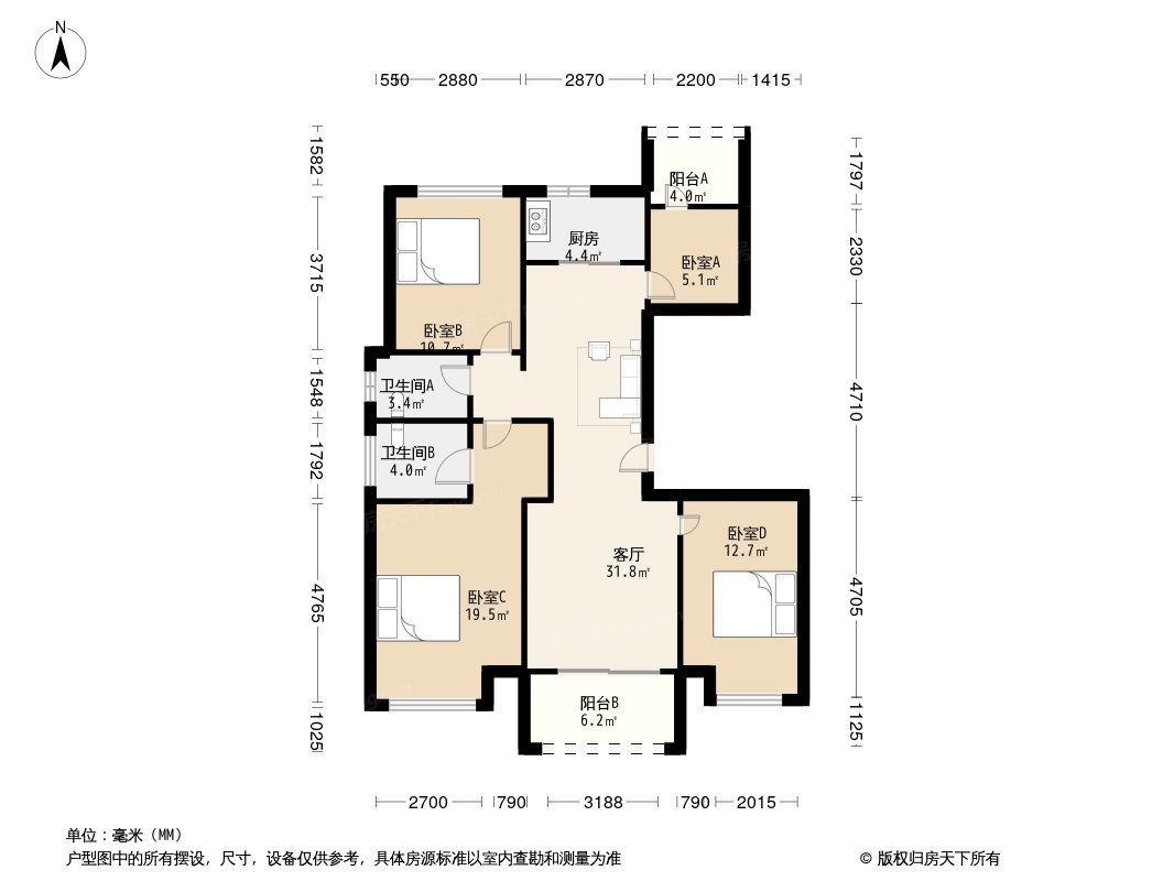 诸暨宝龙广场户型图图片