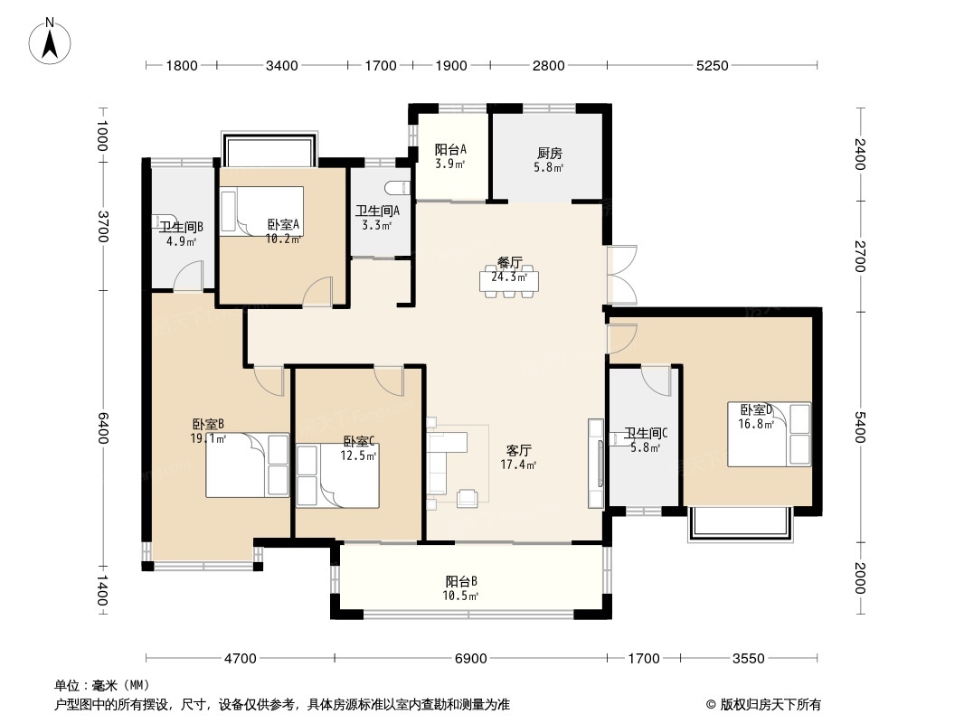 株洲长房湘江府户型图图片