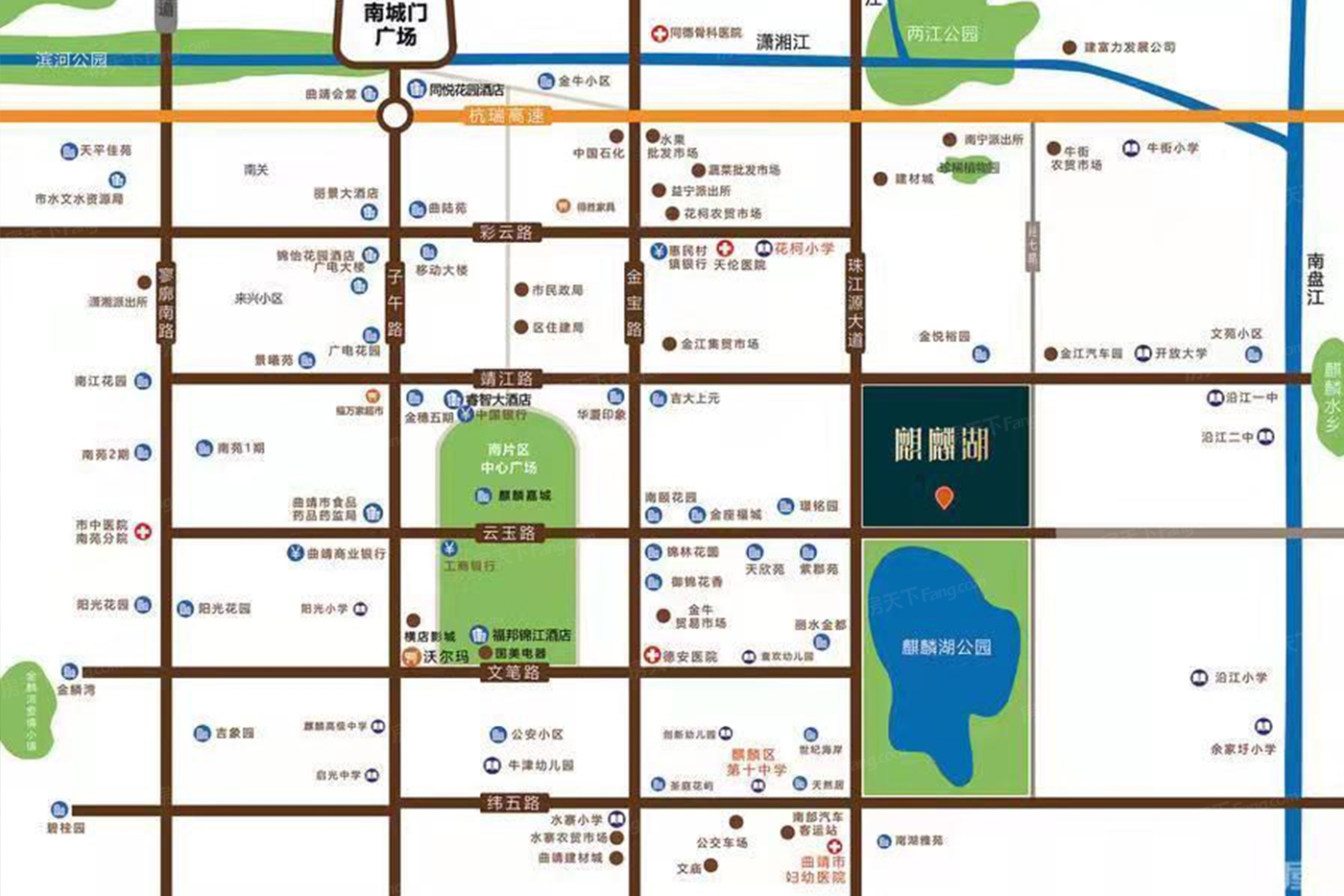 曲靖市麒麟湖规划公示图片