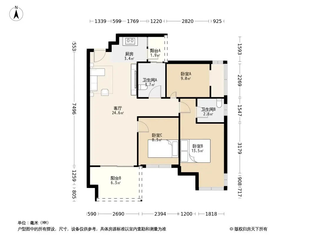 锦兰公馆户型图图片