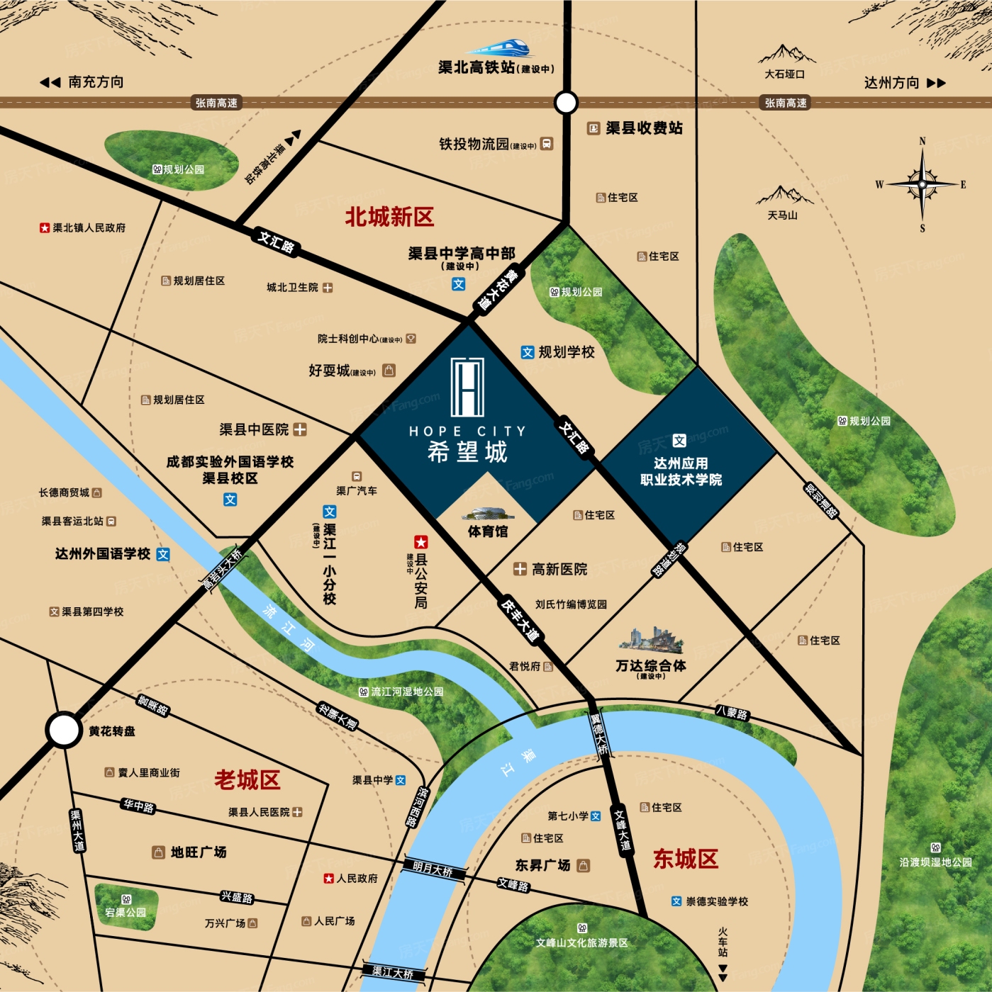 渠县交通规划图2030年图片