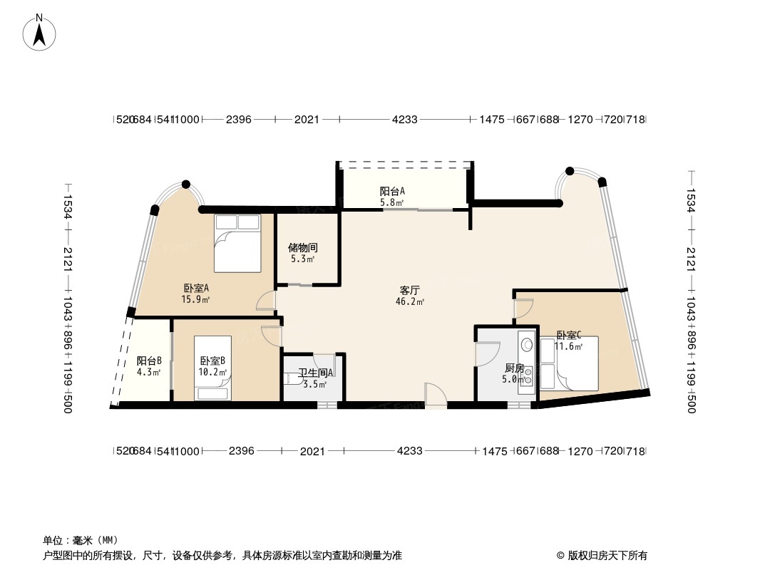 楚天都市雅园户型图图片