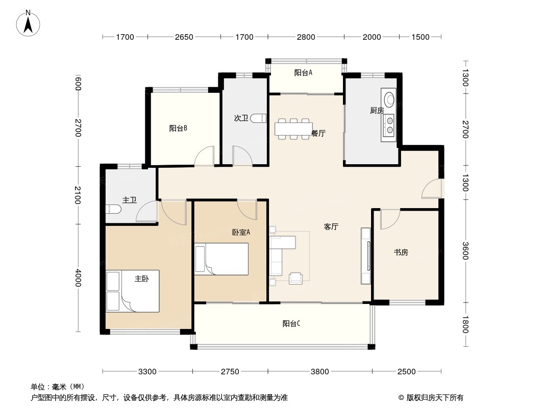 时代豪庭户型图图片