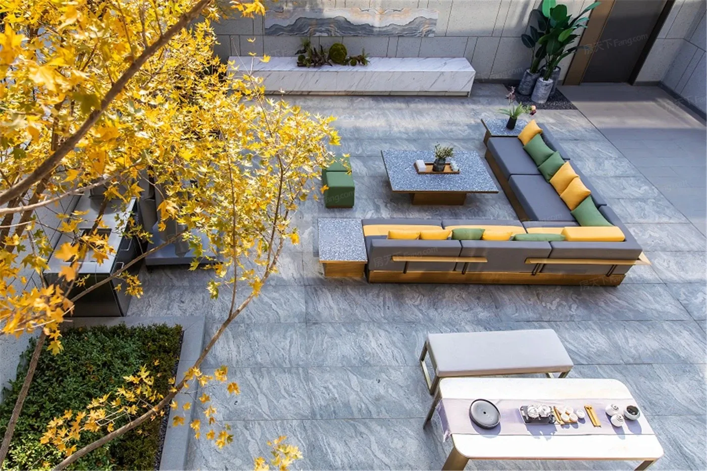 样板间:212平下叠户型样板间小院