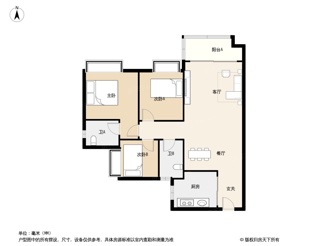 美的西江府户型图图片