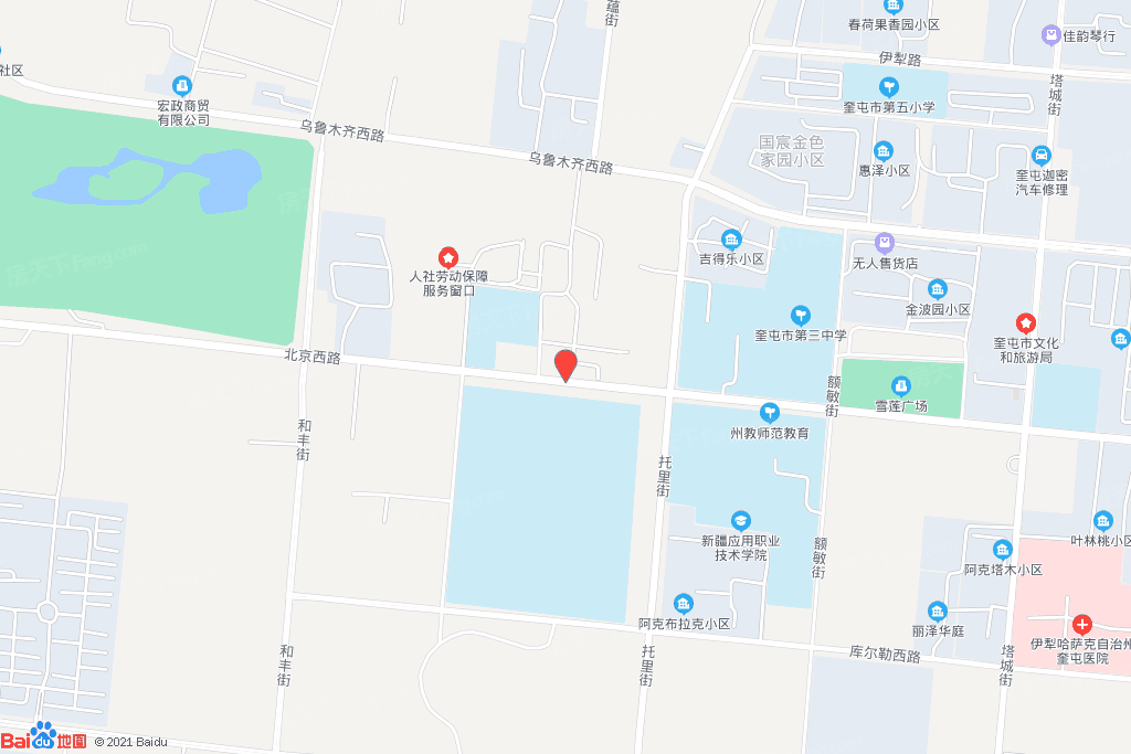 新疆奎屯市小区地图图片